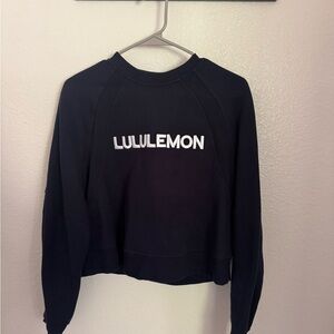 Lululemon Athletica Dark Blue Cropped Long Sleeve Crewneck Size 4